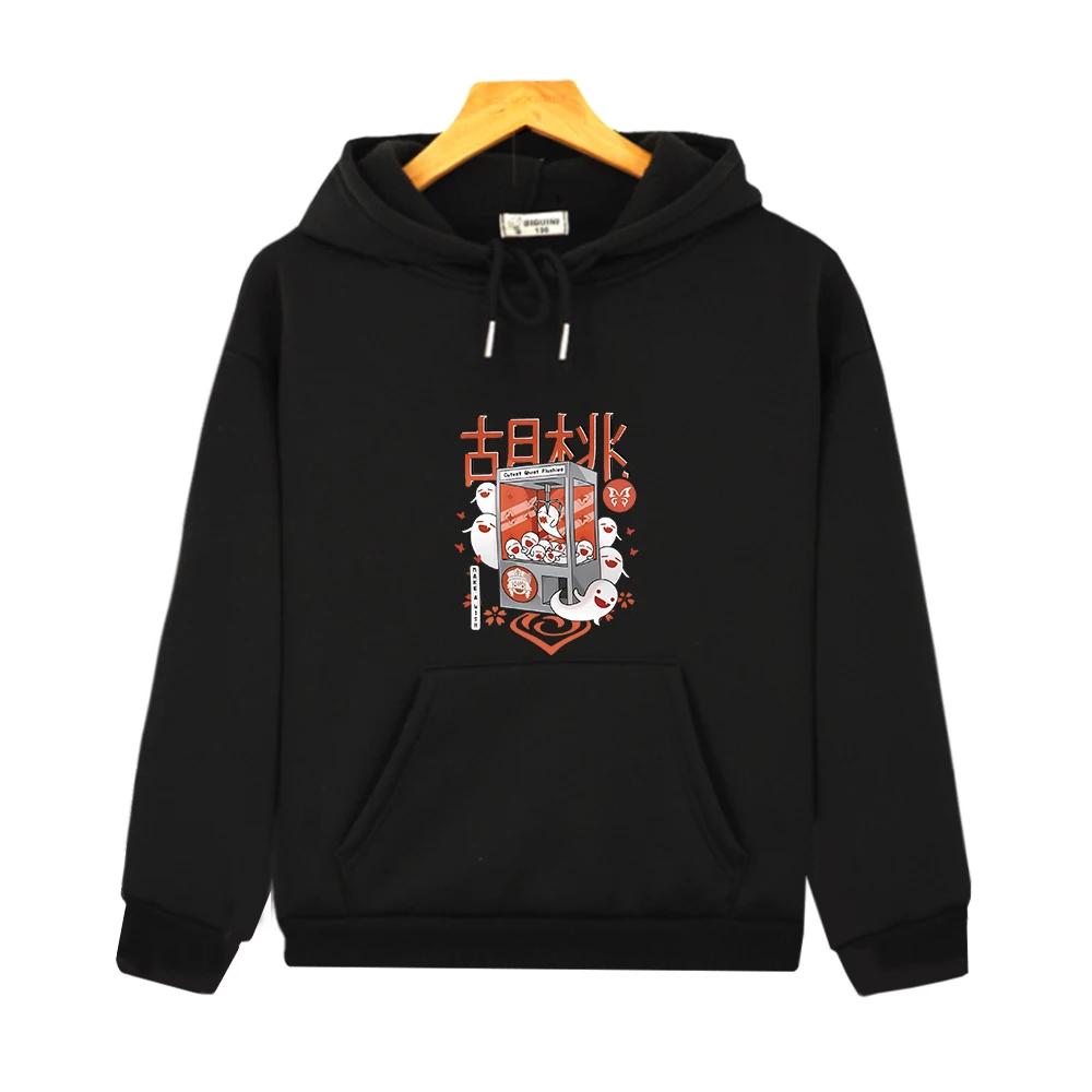 Hutao Print hoodies for teen girls Ƶ  ҳ  Genshin Impact  UniLong Sleeve Korean Tops Streetwear